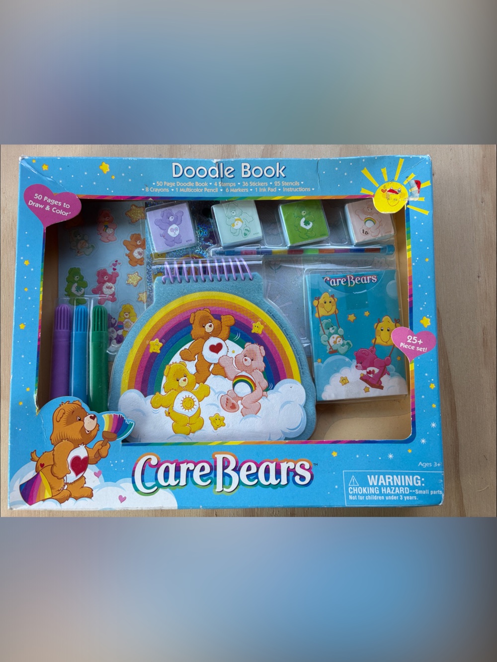 Care Bears Blue Rainbow Doodle Book Set with Multicolor Markers